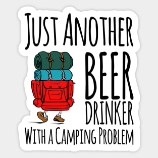 Beer Loving Camping Lover Sticker